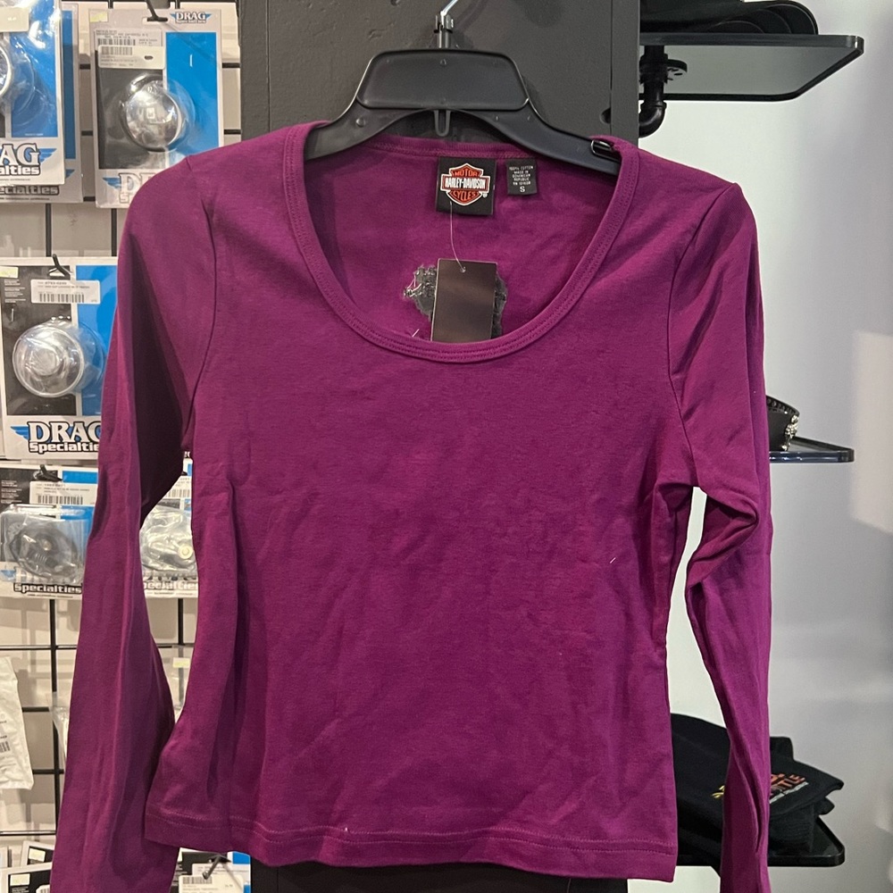 Harley Davidson L/S Deep Scoop Neck Sz Small